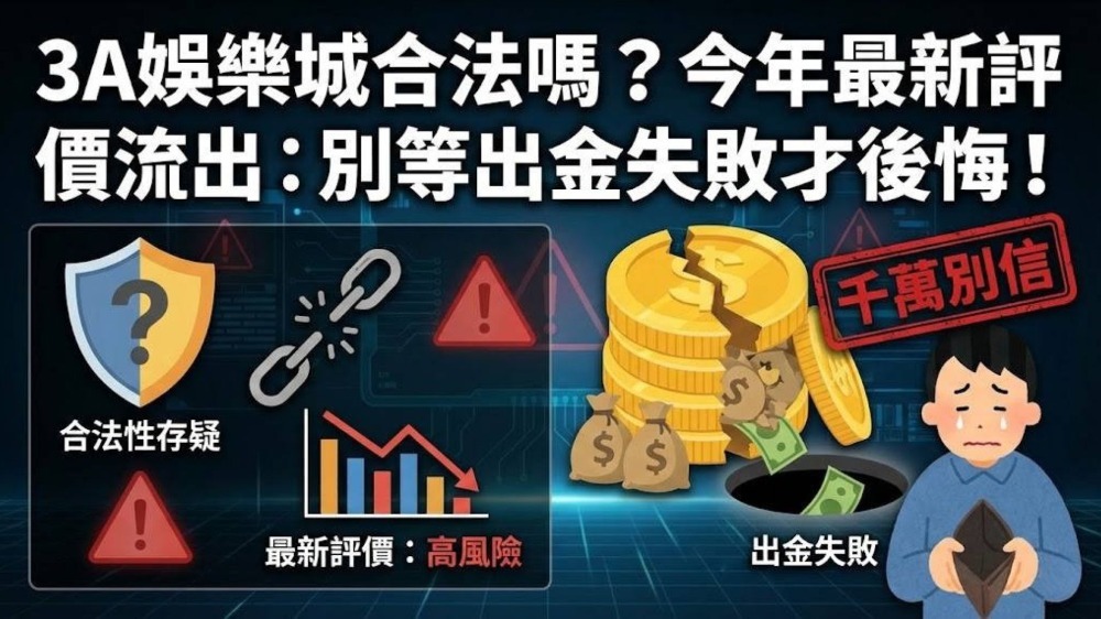 3A娛樂城合法嗎？今年最新評價流出：別等出金失敗才後悔！