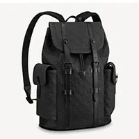 LV 滿版壓紋牛皮後背包